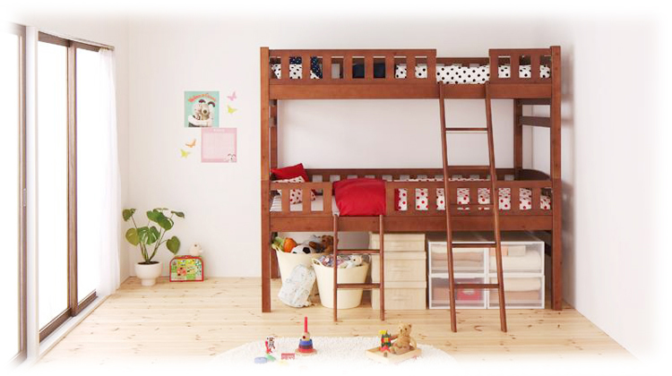 ハイタイプ２段ベッドで子供部屋の夢を実現
